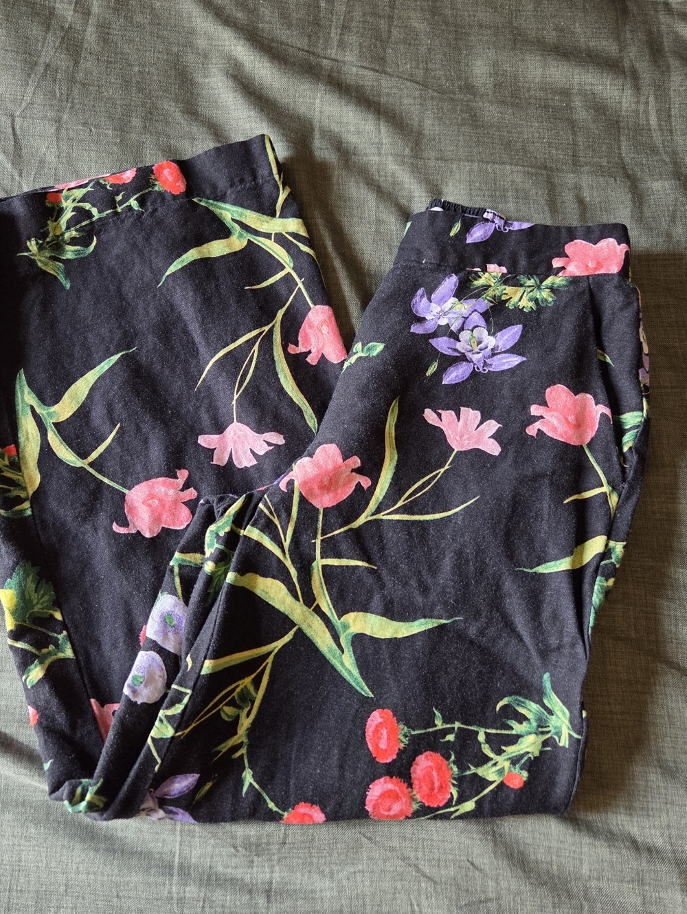 Loft Floral Pants Size Extra Small Petite